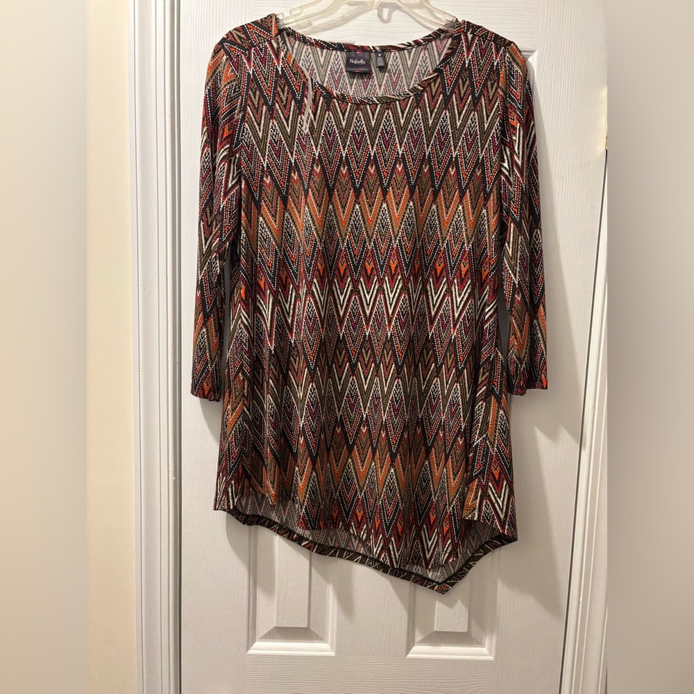 Rafaella size M Multicolor Geometric Women's Top